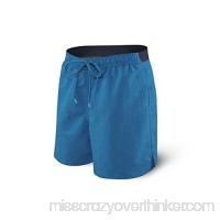 Saxx Underwear Men's Cannonball 2N1 Pure Blue Regular Swim Shorts with Ballpark Pouch X-Large B074L7NK6L